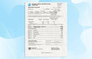 Editable Amex Air Miles Gold Card Statement PSD Template