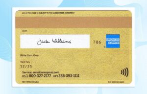 Editable American Express Gold Credit Card PSD Template