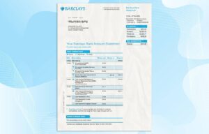 Editable Barclays Bank Statement PSD Template