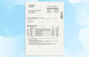 Editable Chase Bank Statement PSD Template