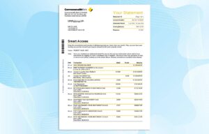 Editable Commonwealth Bank Statement PSD Template