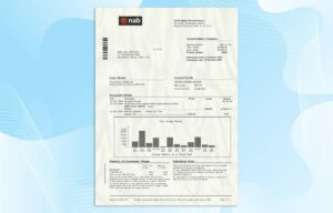 Editable NAB Bank Statement PSD Template