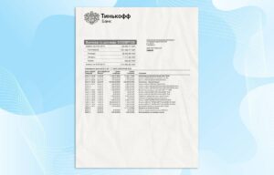 Editable Tinkoff Bank Statement PSD Template