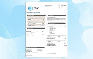Editable USA AT&T Utility Bill Template