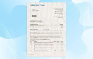 Editable Wirecard Bank Statement PSD Template