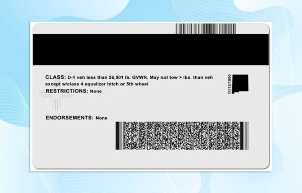 Editable New Mexico Drivers License Template