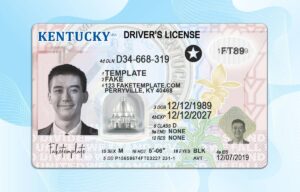 Kentucky Drivers License Template - PSD File