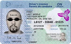 Editable Canada Ontario Drivers License Template