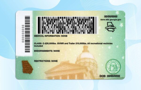 Editable Georgia Drivers License Template