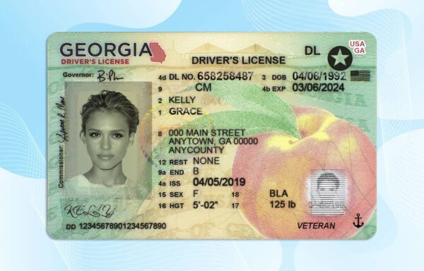 Editable Georgia Drivers License Template
