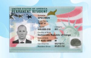 Editable USA Permanent Resident Card PSD Template