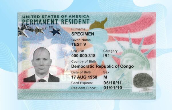 Editable USA Permanent Resident Card PSD Template