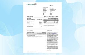 Editable UK Lloyds Bank Statement template