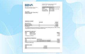 Editable USA BBVA Bank Statement Template