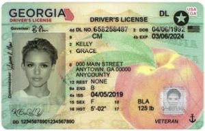 Editable Georgia Drivers License Template
