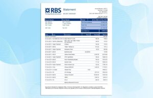 Editable RBS Bank Statement template