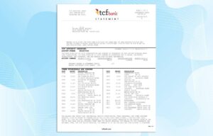 Editable USA TCF Bank Statement Template
