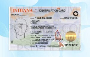 Indiana Driver License PSD Template (New Edition) - Fully editable