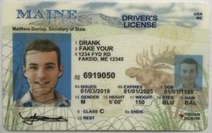Maine Driver License PSD Template (New Edition) - Fully editable