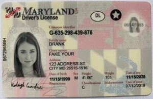 Maryland Driver License PSD Template (New Edition) - Fully editable