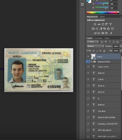 North Carolina Driver License PSD Template (New Edition) - Fully editable