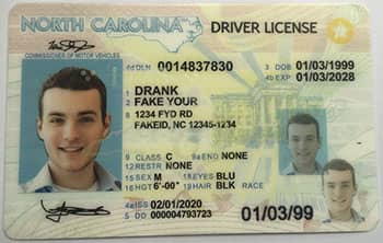 North Carolina Driver License PSD Template (New Edition) - Fully editable