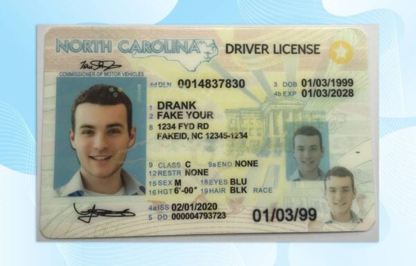 North Carolina Driver License PSD Template (New Edition) - Fully editable