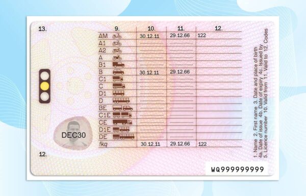 UK Driver License PSD Template - Fully editable