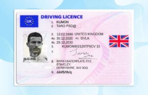 UK Driver License PSD Template - Fully editable