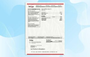 USA Utility Bill PSD Template (Verizon)- Fully editable