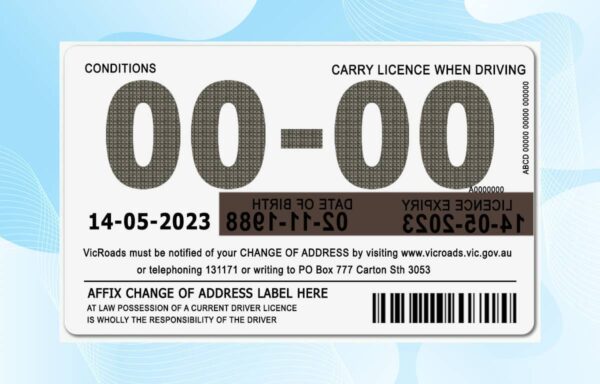 Editable Australia Victoria Driver License Template