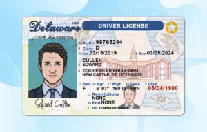 Editable Delaware Drivers License Template